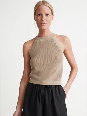 & OTHER STORIES Fitted Halter Knit Top